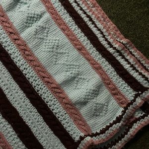 Vintage handmade Knitted blanket